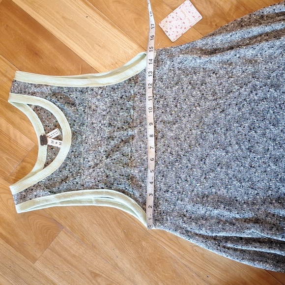 NWT Free People Bumble Bees Knees Semi Sheer Asymmetrical Tank Top Tunic Size M - Picture 8 of 9